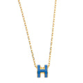 18K Mini Pop Hermes Blue Necklace