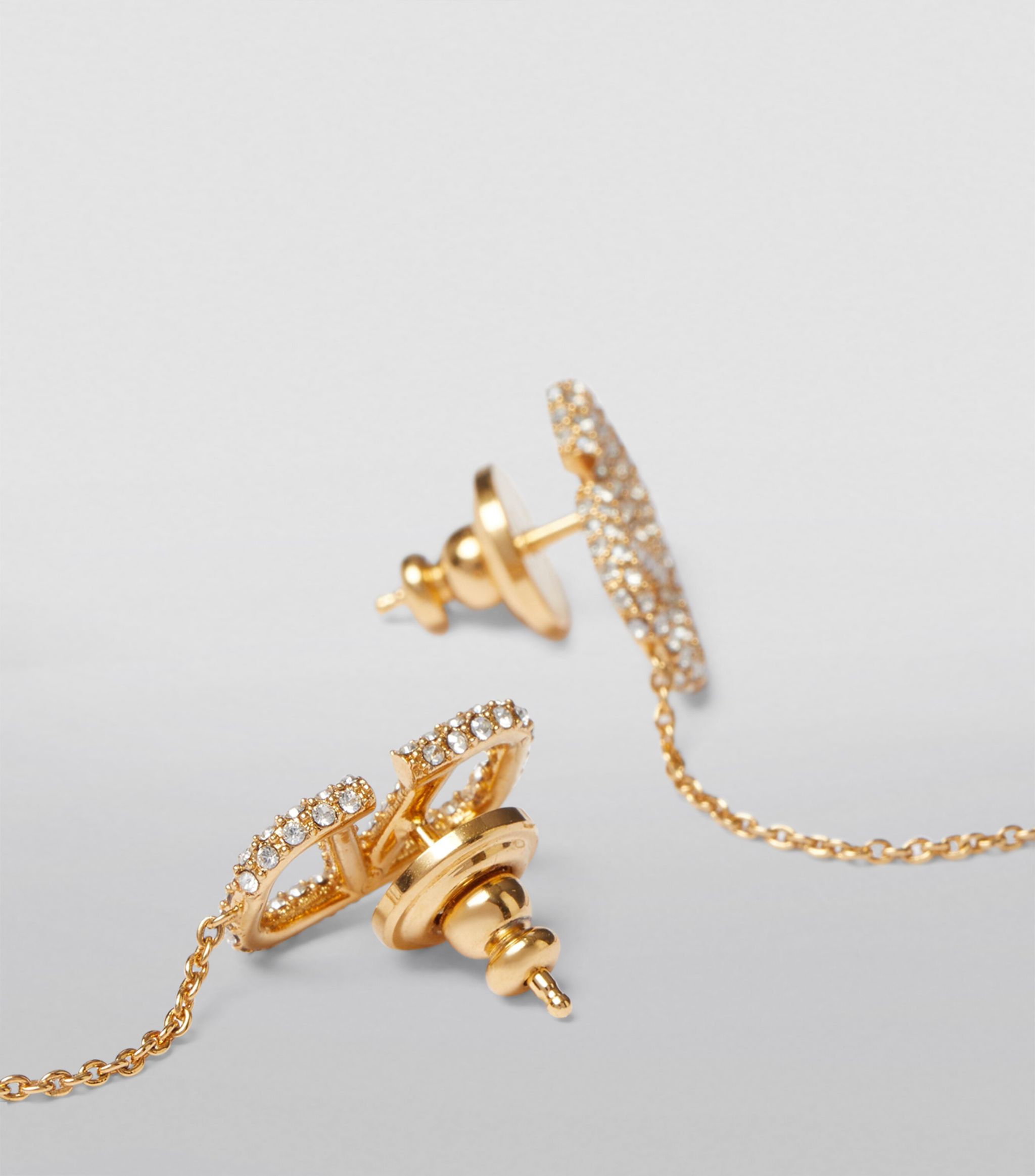18K Valentino Crystal Valentino Signature Earrings