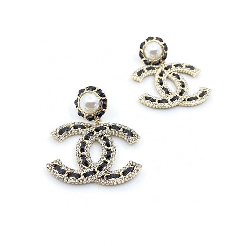 18K  Chanel Pearl Drop Earrings