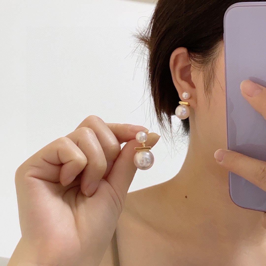 18K Celine Pearl Earrings