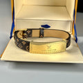 18K Louis Vuitton Leather Bracelet