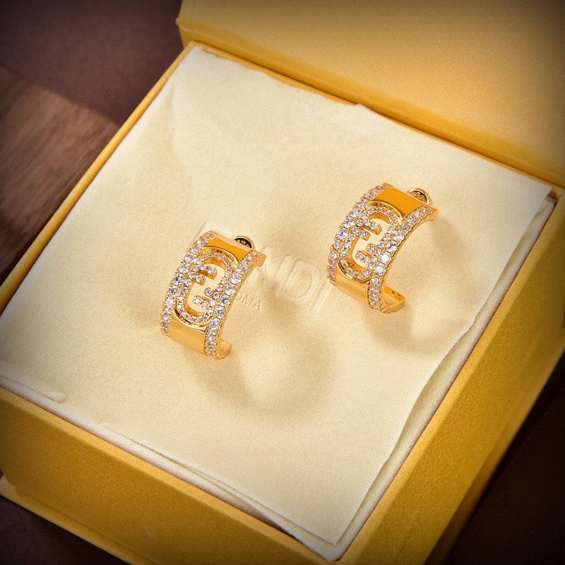 18K Fendi OLock Earrings