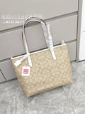 Coach Monogram Contrast-Handle Tote Bag — hero
