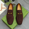 Gucci Dark Brown Horsebit Loafers — hero