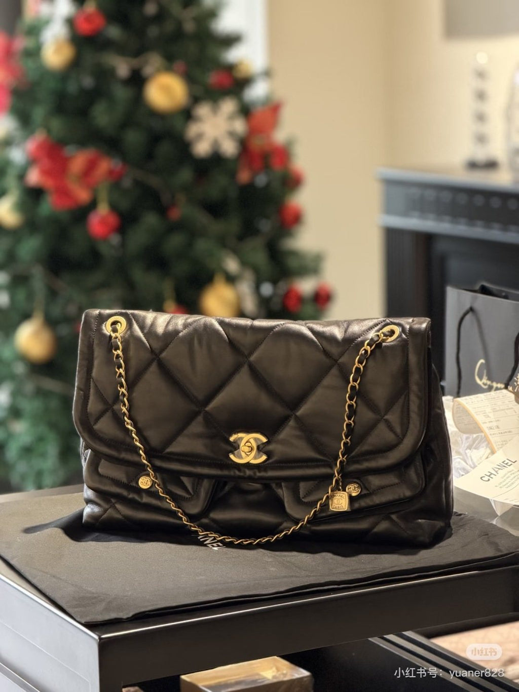Chanel Two-Pocket Quilted Shoulder Bag — hero