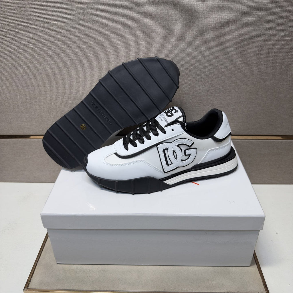 Dolce & Gabbana White DG Low-Top Sneakers — side