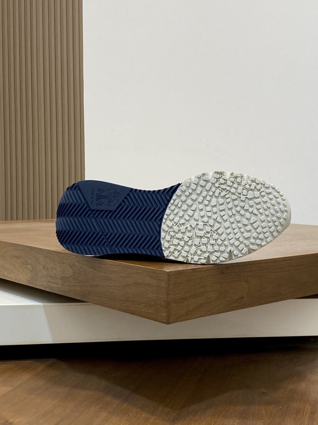 Brunello Cucinelli Navy Paneled Men's Sneakers — detail