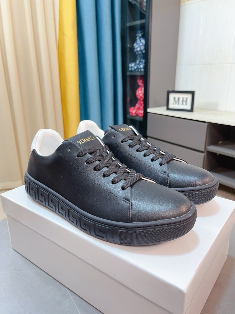 Versace Men's Low-Top Lace-Up Sneakers — front