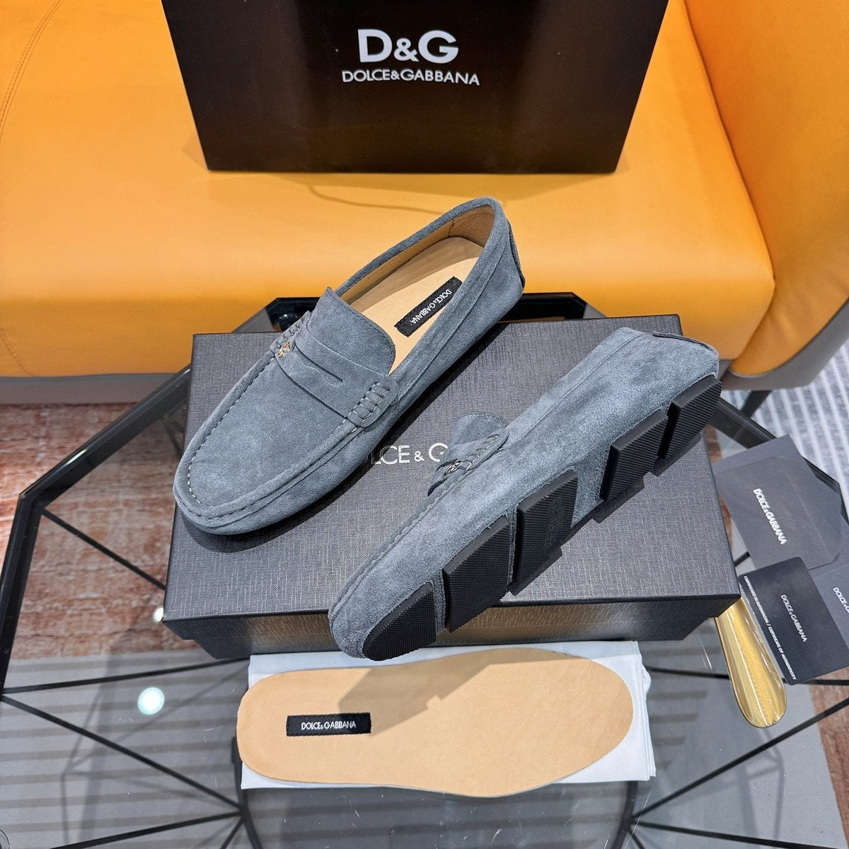 Dolce & Gabbana Moc-Toe Driving Loafers — front