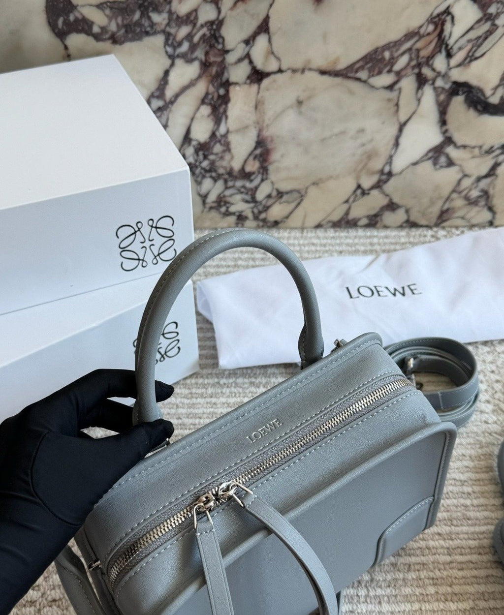 LOEWE Amazona Top-Handle Shoulder Bag — detail