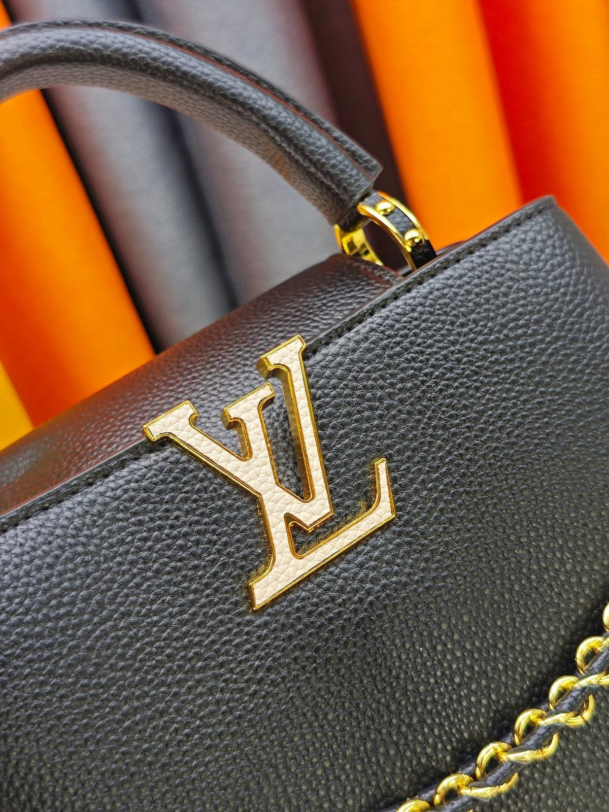 Louis Vuitton Capucines Nano Mirage Chain Top-Handle Bag — detail