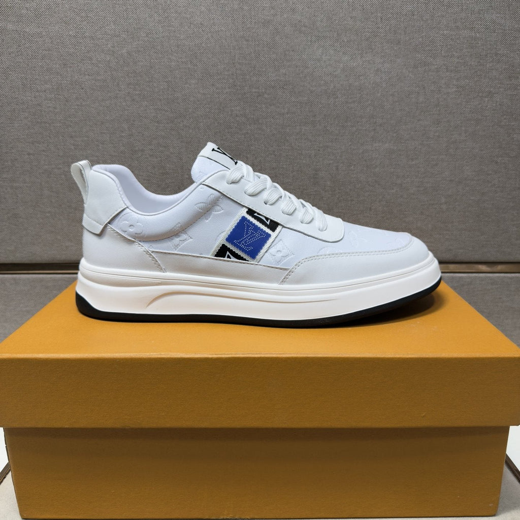 Louis Vuitton Blue-Accent Low-Top Sneakers — hero