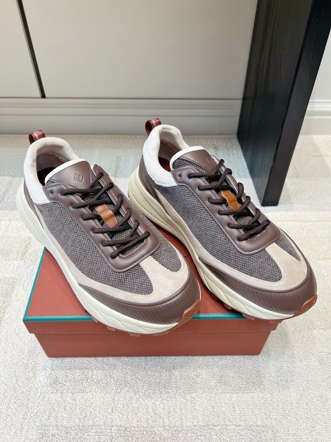 Loro Piana Paneled Low-Top Sneakers — front
