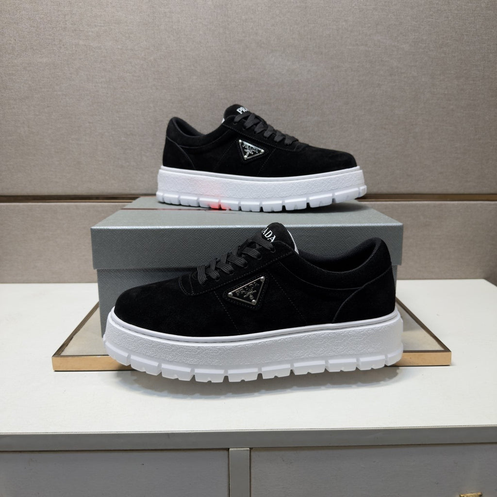 Prada Men's Paneled Chunky-Sole Sneakers — side