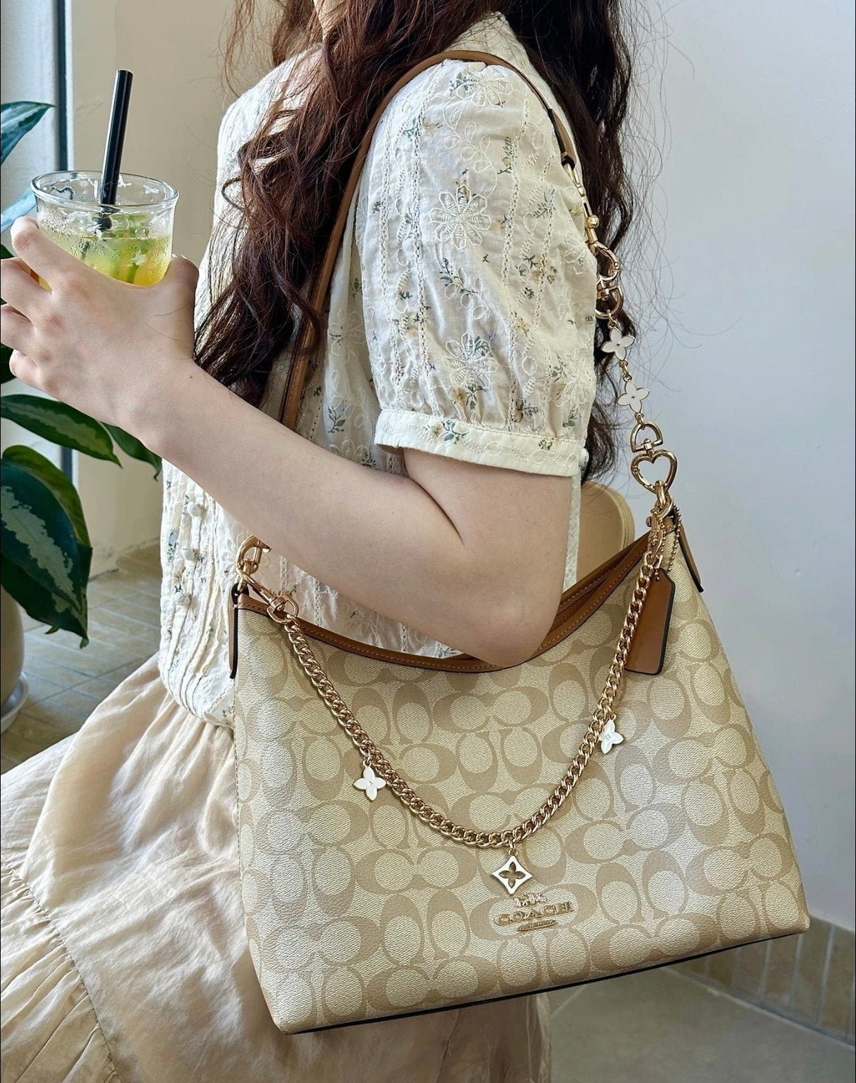 Coach Laurel Monogram Hobo Shoulder Bag — model