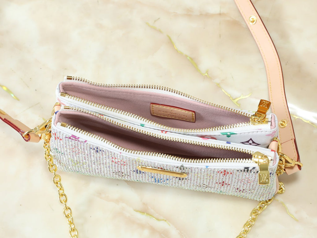 Louis Vuitton Liv Pochette Double-Zip Shoulder Bag — detail