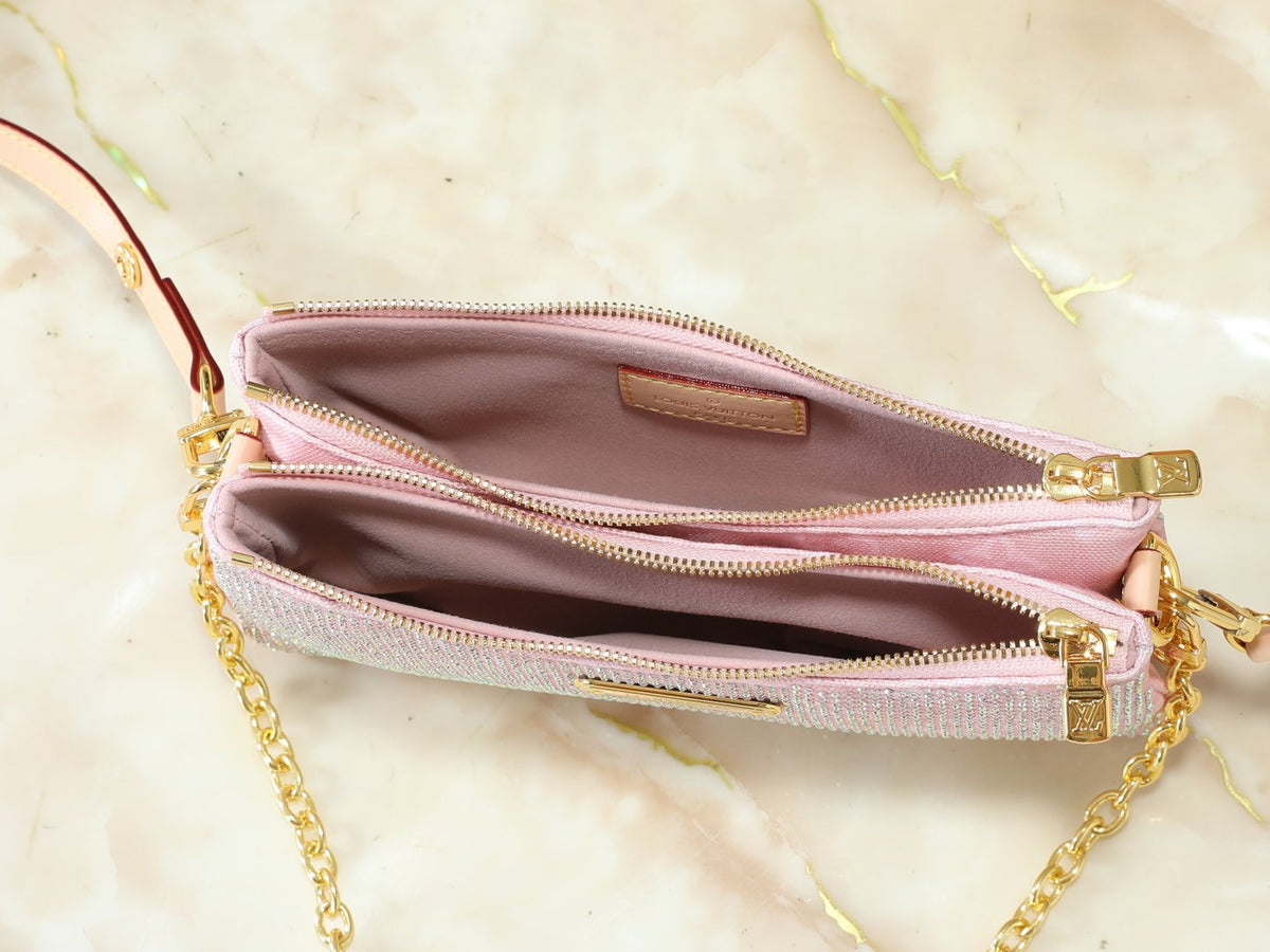 Louis Vuitton Liv Pochette Double-Zip Shoulder Bag — detail