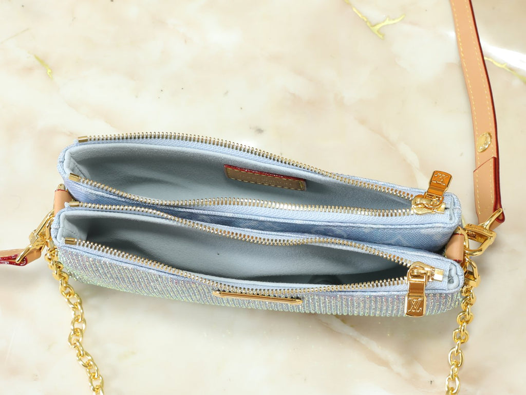 Louis Vuitton Liv Pochette Double-Zip Shoulder Bag — detail