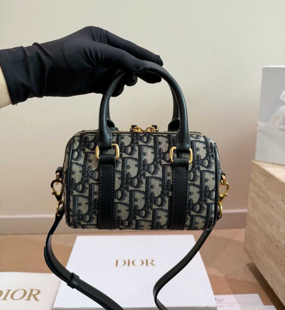Dior Groove Zip-Top Boston Bag — back