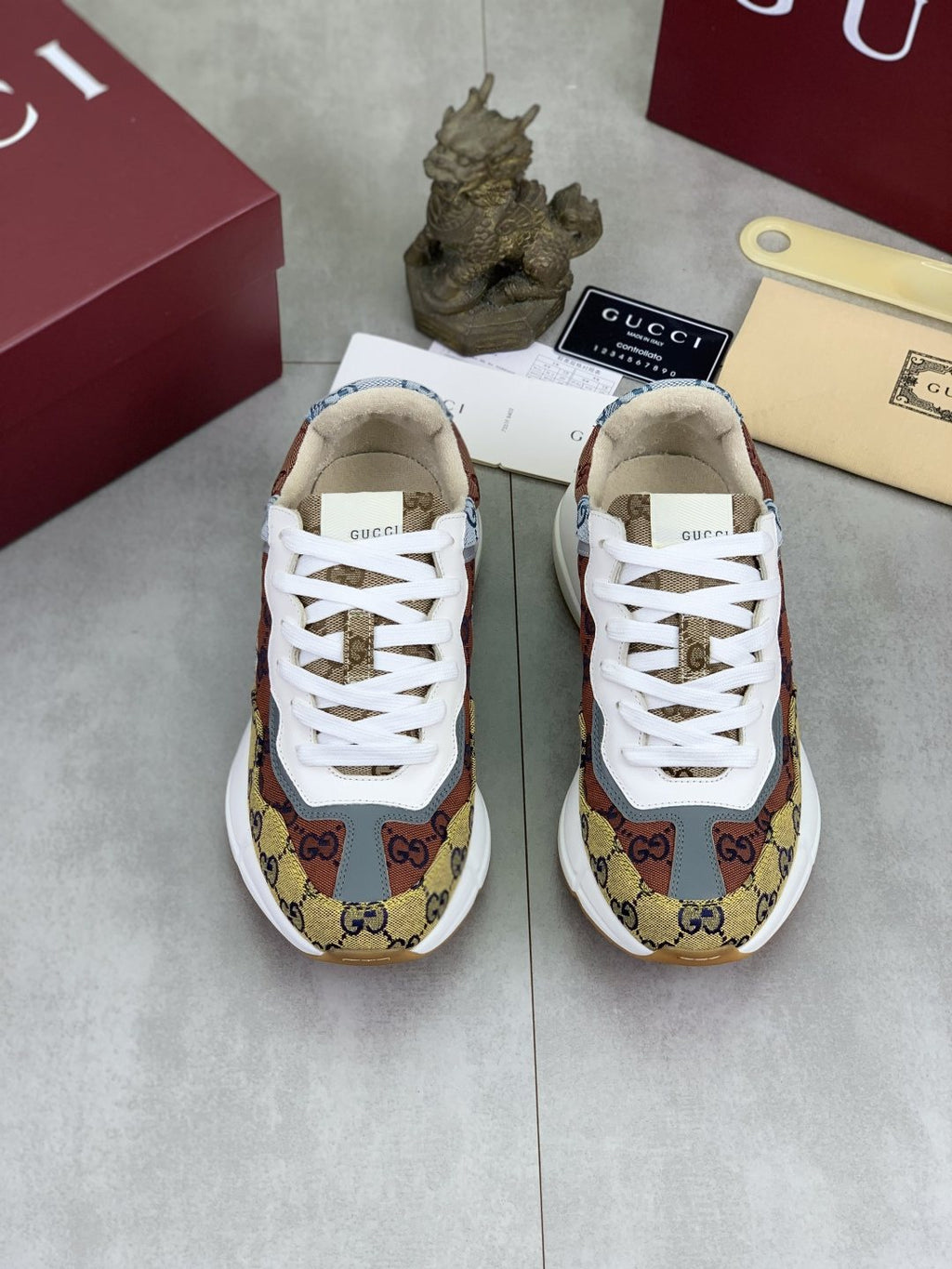 Gucci Patterned Chunky Sneakers — hero