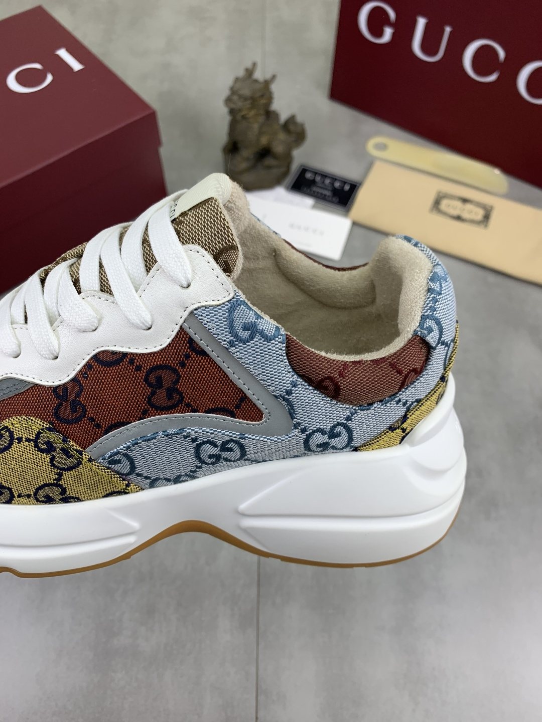 Gucci Patterned Chunky Sneakers — detail