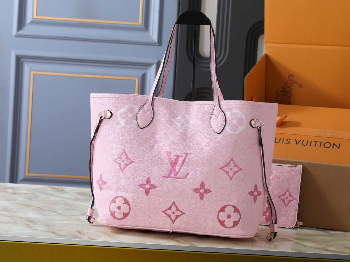 Louis Vuitton Neverfull Monogram Tote with Zip Pouch — front
