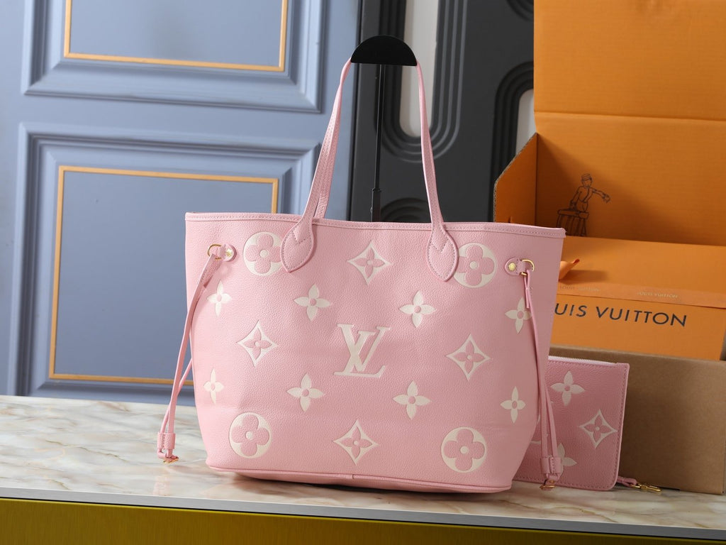 Louis Vuitton Neverfull Monogram Tote with Zip Pouch — front