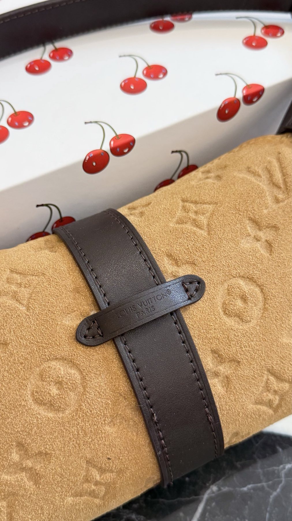 Louis Vuitton Mia Tan Shoulder Bag — detail