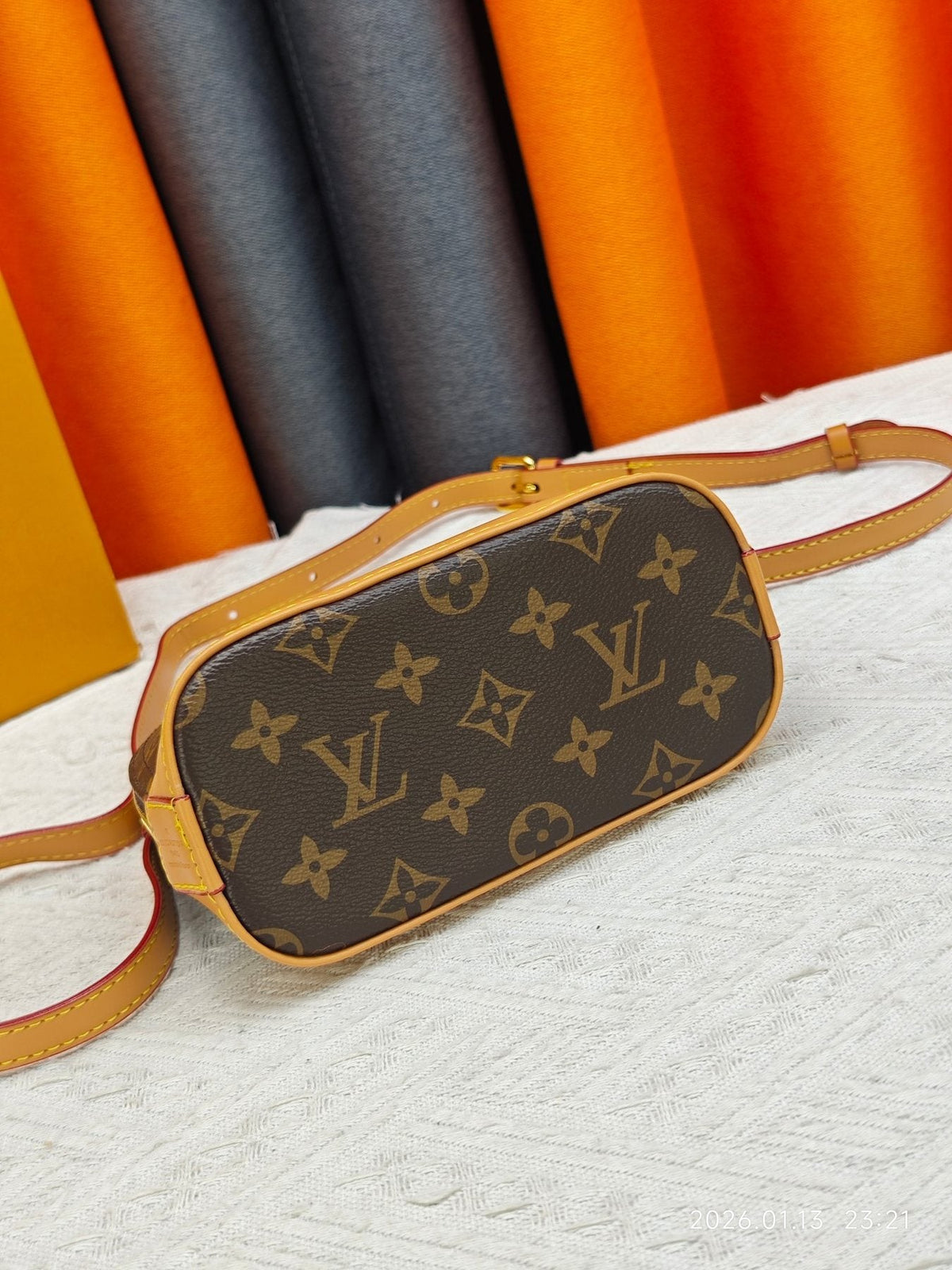 Louis Vuitton Nano Alma Monogram Top-Handle Bag — detail