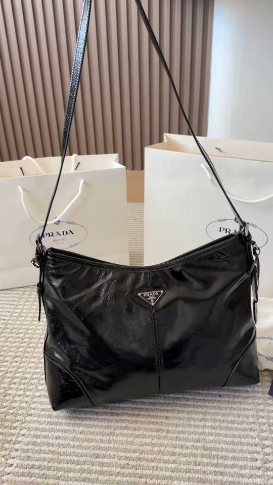 Prada Aimee Glossy Shoulder Bag — hero