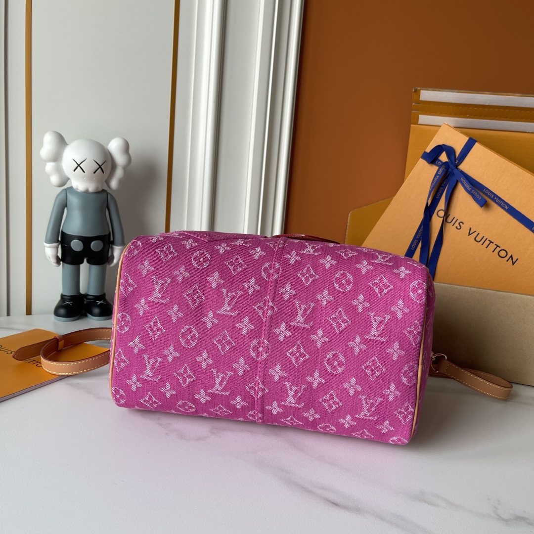 Louis Vuitton Speedy Soft Monogram Denim Handbag — detail