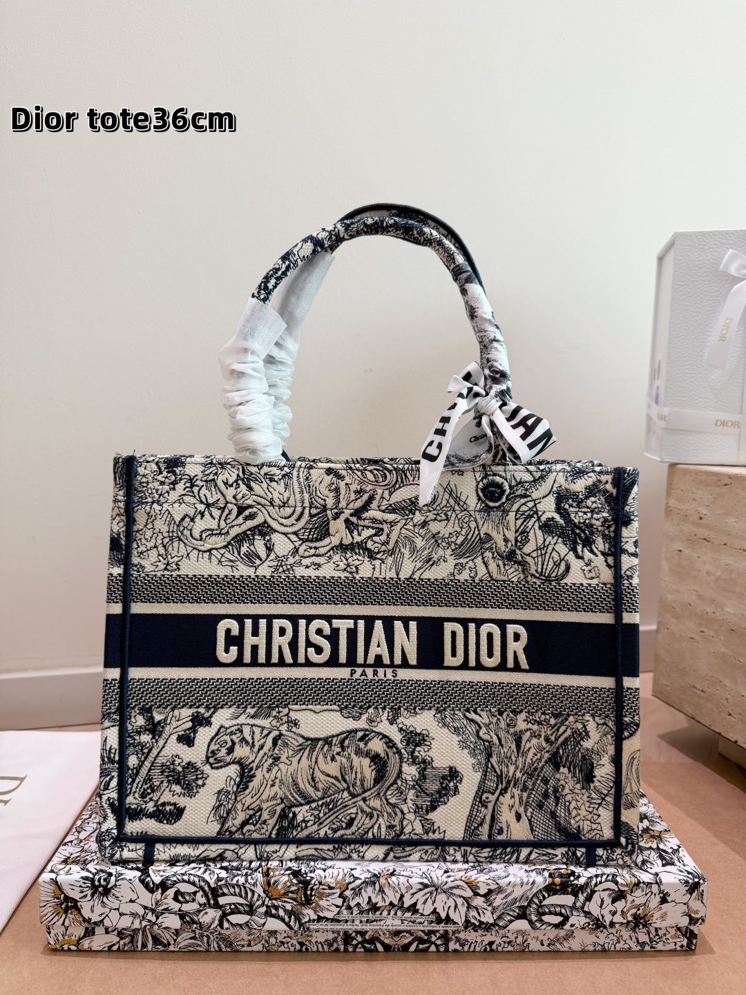 Dior Book Tote Patterned Tote Bag — front