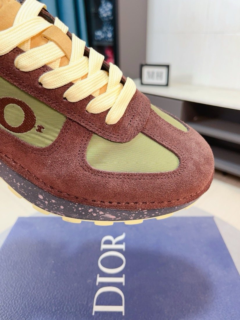 Dior Paneled Lug-Sole Sneakers — detail