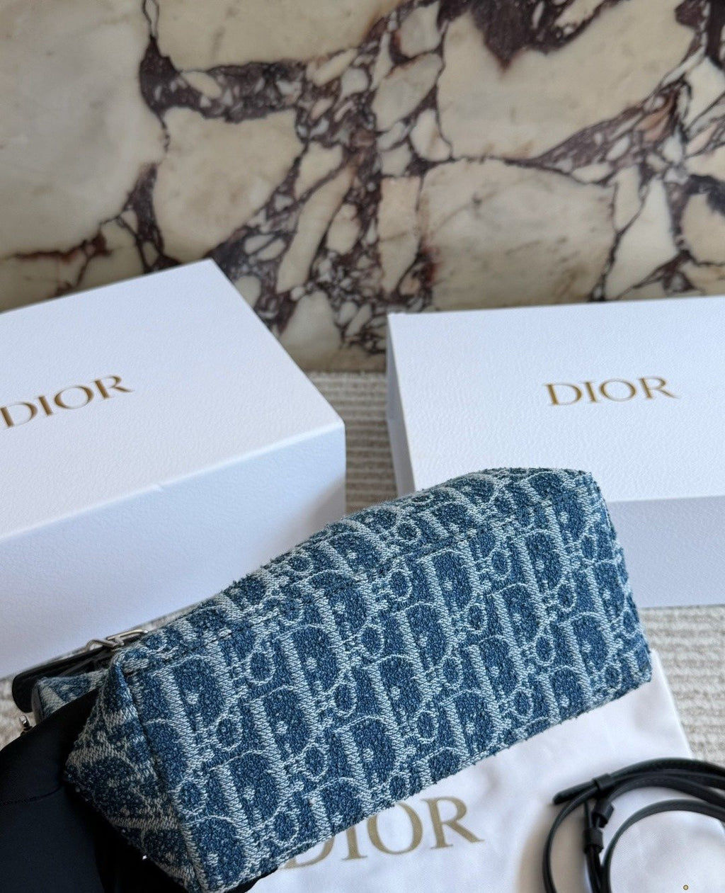 Dior Nomad Oblique Top-Handle Shoulder Bag — detail
