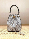 Circular Motif Drawstring Bucket Bag — hero