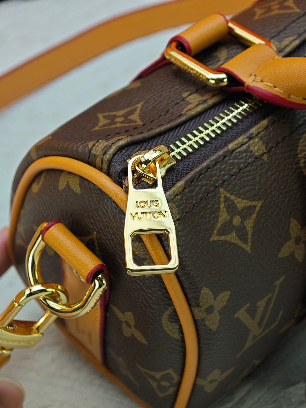 Louis Vuitton Keepall Monogram Barrel Bag — detail