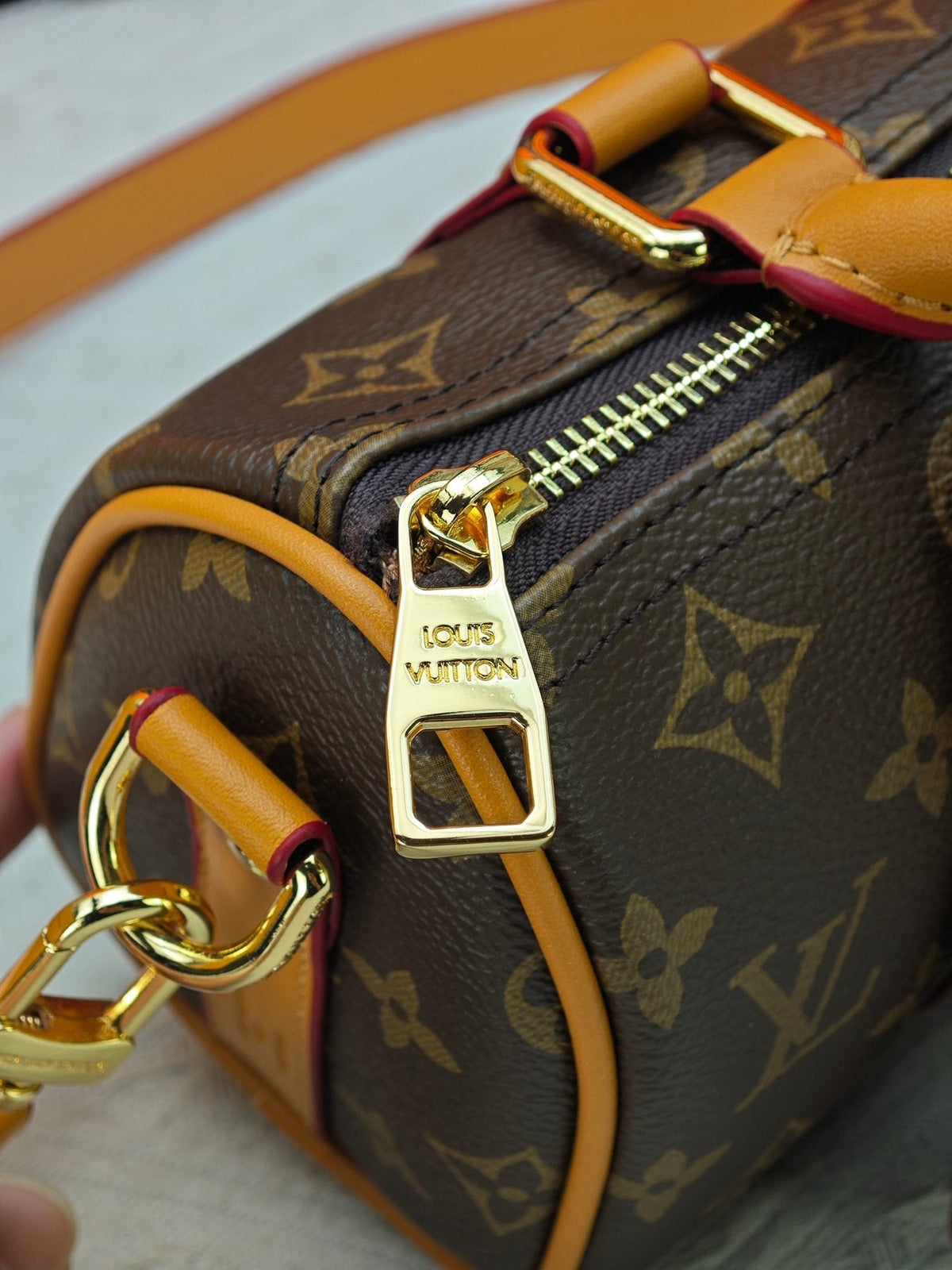 Louis Vuitton Keepall Monogram Barrel Bag — detail