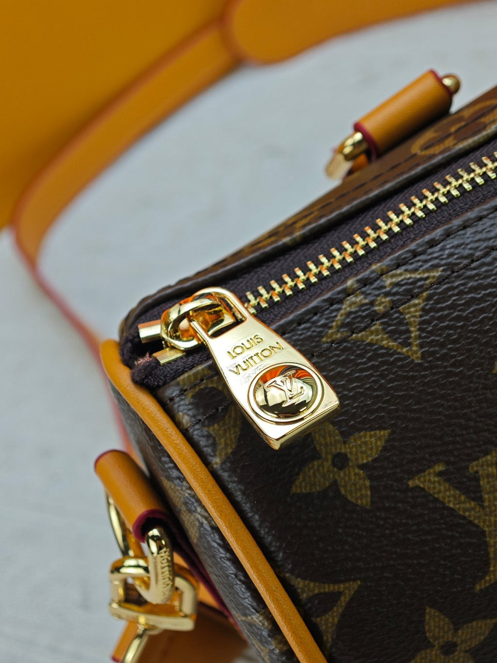 Louis Vuitton Keepall Monogram Barrel Bag — detail