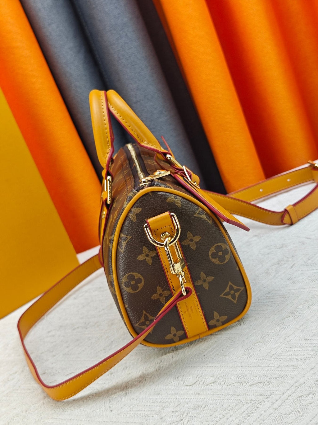 Louis Vuitton Keepall Monogram Barrel Bag — side