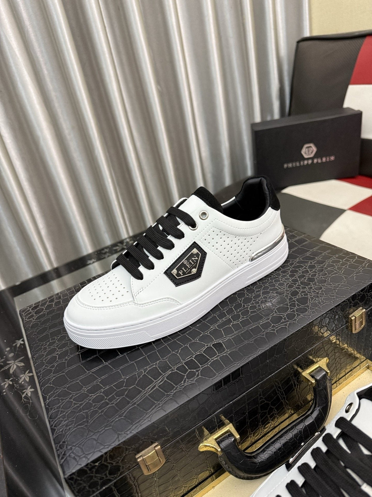 Philipp Plein Low-Top Sneakers with Side Badge — hero