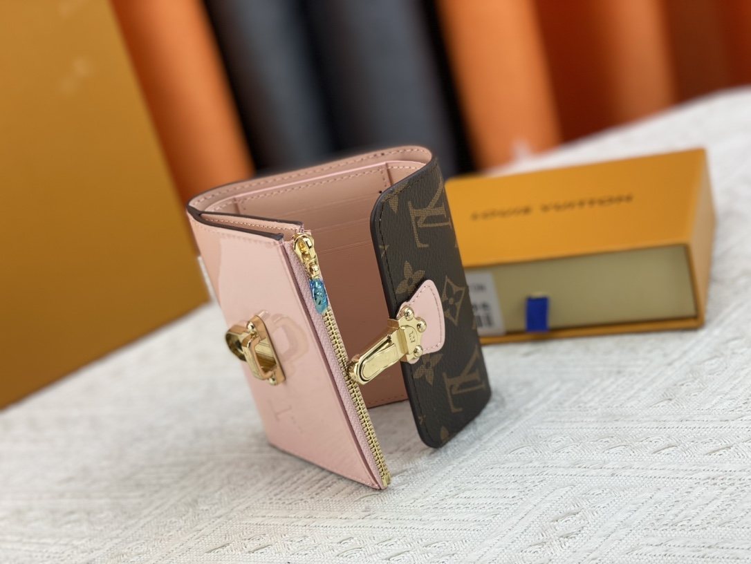 Louis Vuitton Monogram Trunk-Clasp Compact Wallet — side