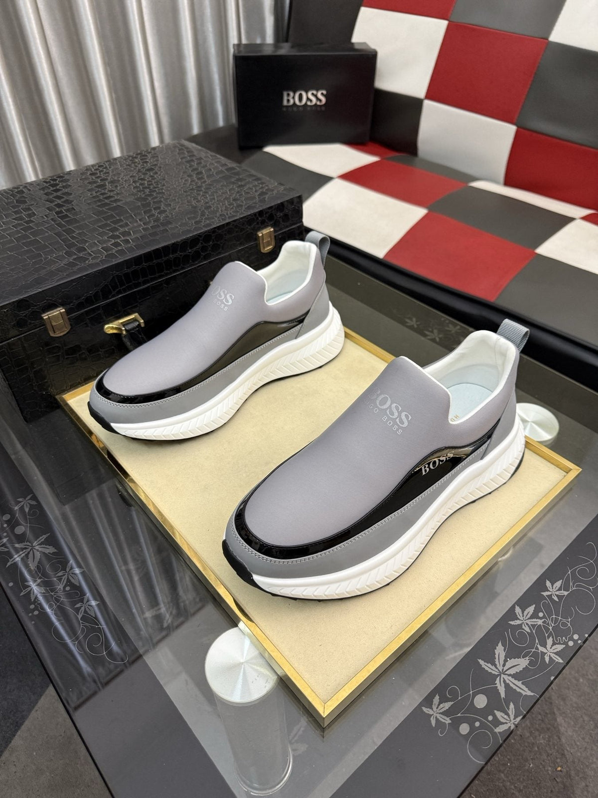 Hugo Boss Thick-Sole Slip-On Sneakers — front
