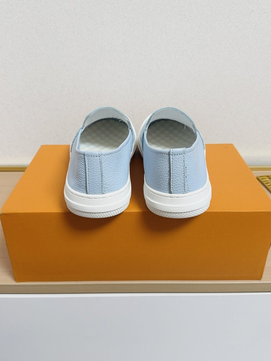 Gucci White-Toe Slip-On Shoes — back
