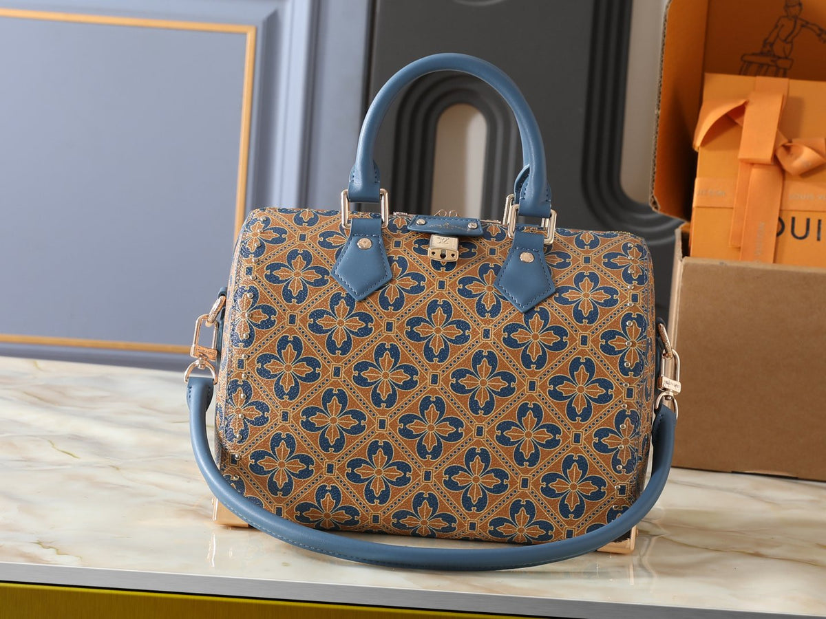 Louis Vuitton Speedy Millefleurs Floral Top-Handle Bag — front