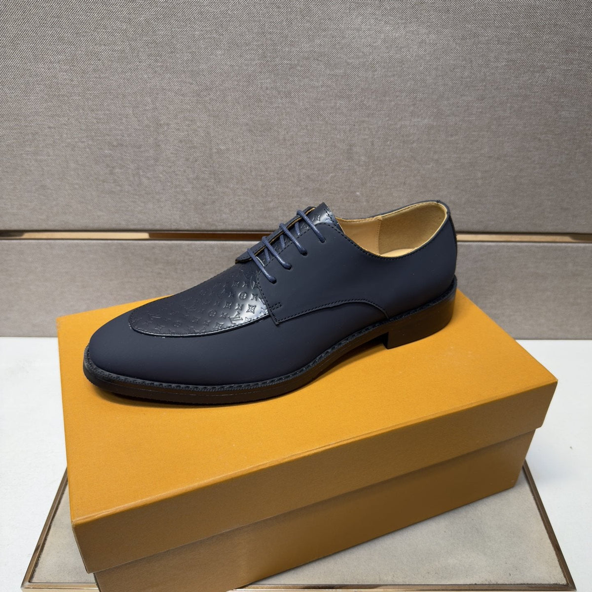 Louis Vuitton Textured Vamp Lace-Up Dress Shoes — front