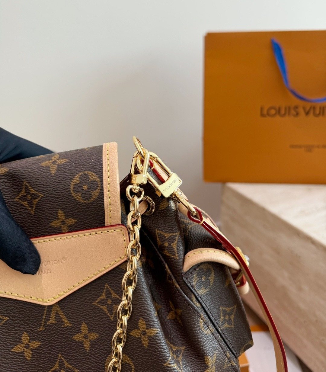 Louis Vuitton Odyssey Monogram Shoulder Bag — detail